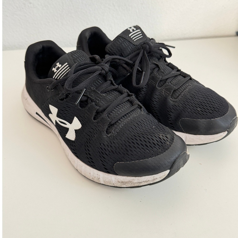 Under Armour Micro G Pursuit BP Womens Running Shoes Black White 3021969-002 8.5